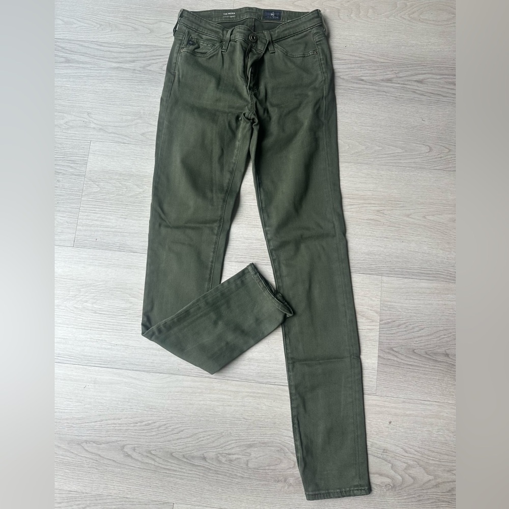 AG Adriano Goldschmied Dark Green Skinny Jeans